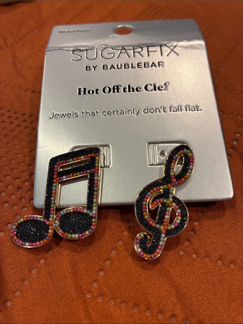 BaubleBar Sugarfix Multicolor Music Note Earrings
